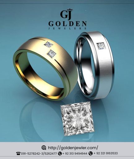 Platinum Man’s Ring with The Quality Of A Cubic Diamonds 10gram Golden Jewellers